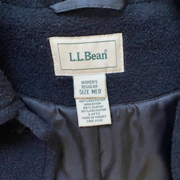 LL Bean Long Black Coat - Picture 2 of 10
